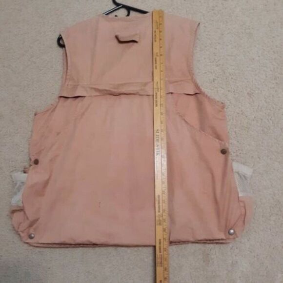 Vintage Mens Sz Large 10X Hunting Vest Dark Tan Chest 42-44 - Picture 9 of 11